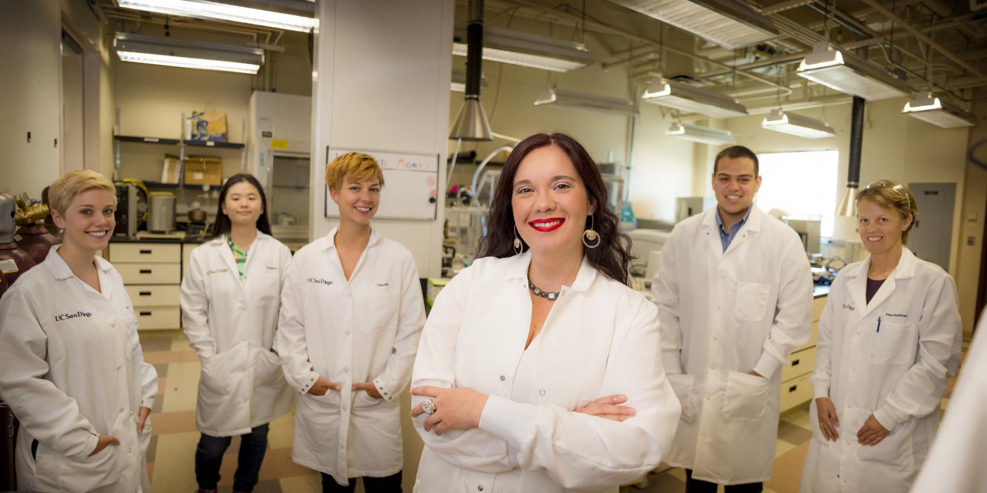 Lab members posing for photo